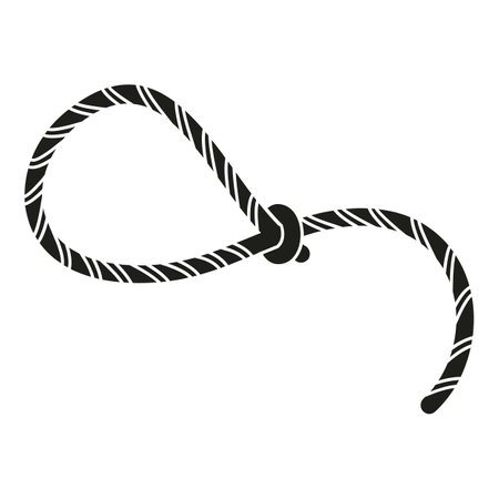 Lasso icon simple vector. Cowboy rope. Western circleのイラスト素材