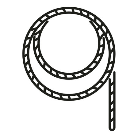 Hand lasso icon outline vector. Rodeo cord. Circle westernのイラスト素材