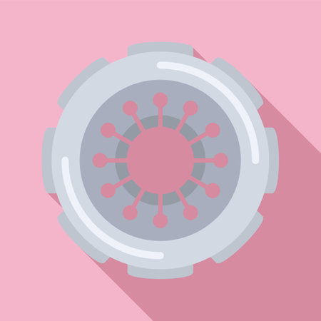 Cover clutch icon flat vector. Car disk. Auto pressureのイラスト素材
