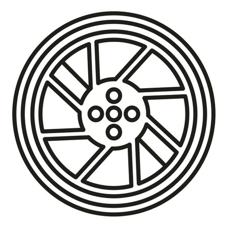 System disk icon outline vector. Car kit. Automobile interiorのイラスト素材