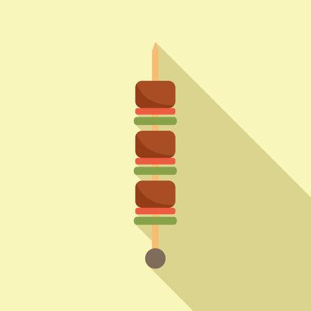 Fast food stick icon flat vector. Box fastfood. Container dinnerのイラスト素材