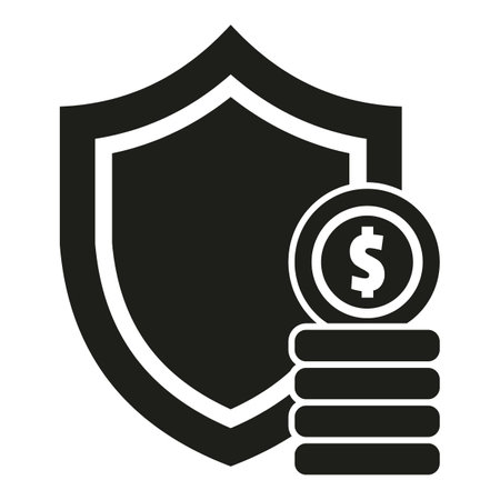 Secured compensation icon simple vector. Business money. Support fundのイラスト素材