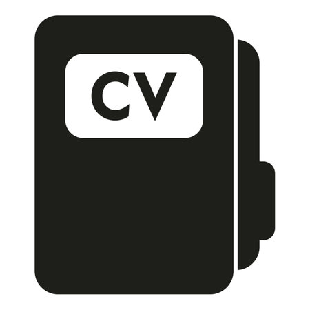 Cv folder icon simple vector. Human work. Job teamのイラスト素材