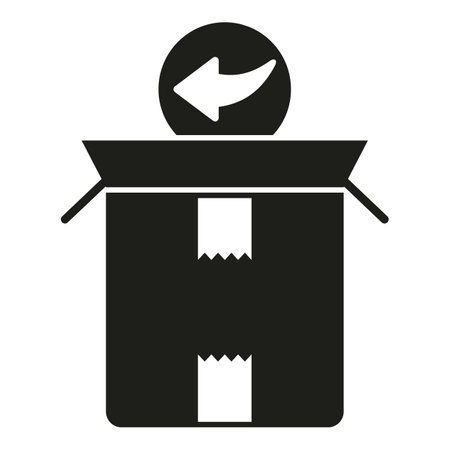 Return stock box icon simple vector. Parcel delivery. Web appのイラスト素材