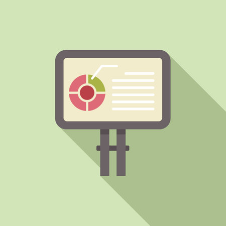 Investor plan board icon flat vector. Financial money. Invest fundのイラスト素材