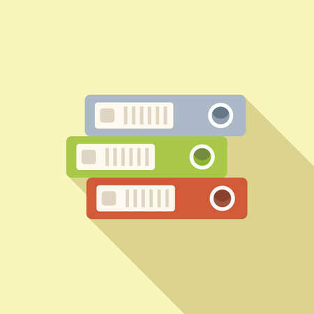 Folder report stack icon flat vector. Finance file. Chart dataのイラスト素材