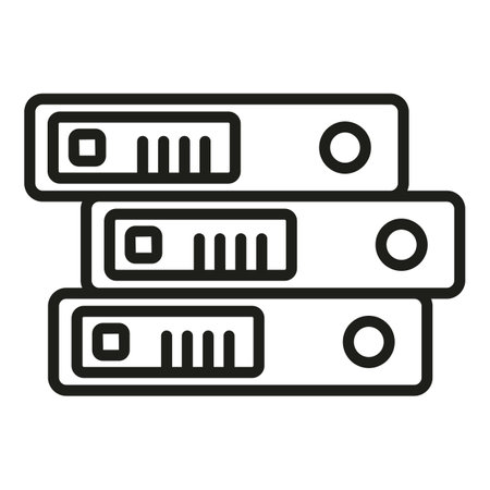 Folder report stack icon outline vector. Finance file. Chart dataのイラスト素材