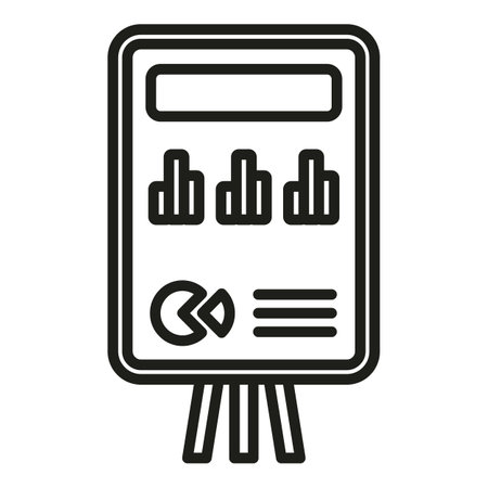 Banner graph icon outline vector. Business document. Chart dataのイラスト素材