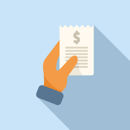 Payment bill icon flat vector. Risk of liability. Security lifeのイラスト素材
