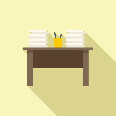 Rush job desktop icon flat vector. Office work. Computer deliveryのイラスト素材