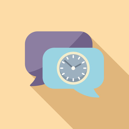 Rush job chat icon flat vector. Office work. Busy parcelのイラスト素材