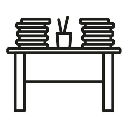 Rush job desktop icon outline vector. Office work. Computer deliveryのイラスト素材