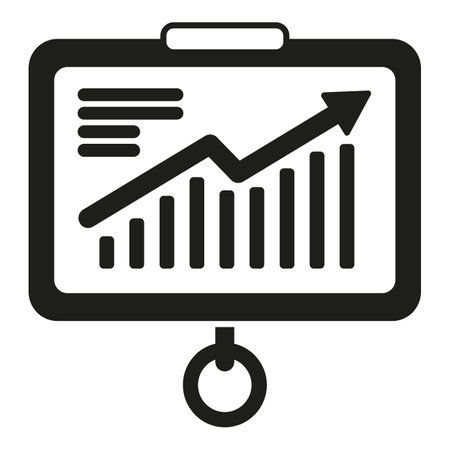 Banner data chart icon simple vector. Digital business. Study reportのイラスト素材