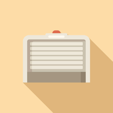 Garage control icon flat vector. Automatic fence. Auto parkingのイラスト素材