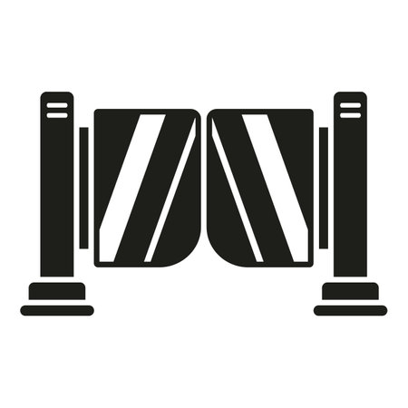 Gate icon simple vector. Fence house. Door securityのイラスト素材