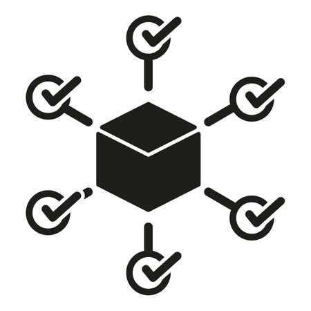 Blockchain scheme icon simple vector. Digital fintech. Business dataのイラスト素材