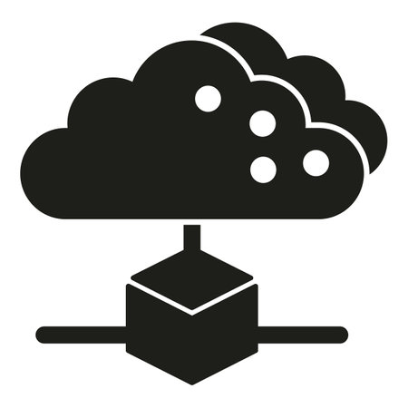Data cloud icon simple vector. Block chain. Finance networkのイラスト素材