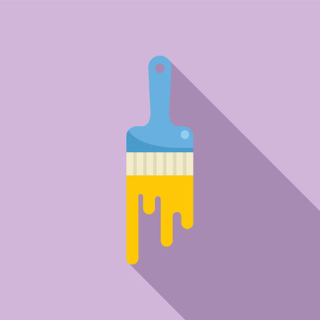 Paint brush icon flat vector. Digital print. Web screenのイラスト素材