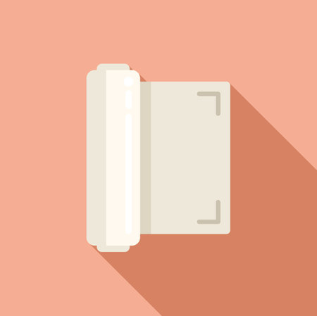 Plotter paper roll icon flat vector. Digital print. Service shopのイラスト素材