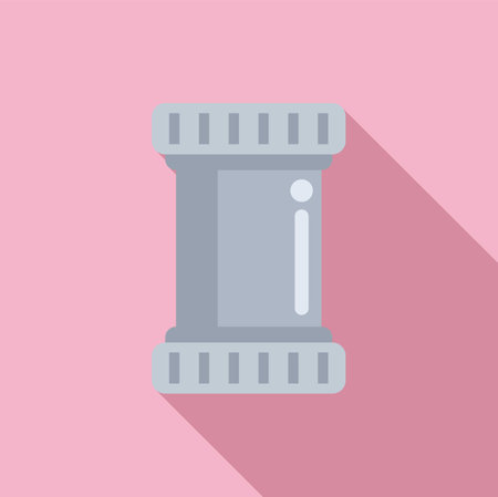 Container filter icon flat vector. Water treatment. System tankのイラスト素材