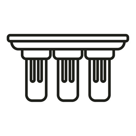 System purification icon outline vector. Water filter. Liquid containerのイラスト素材