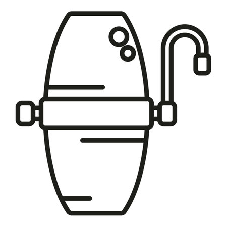 Osmosis water tank icon outline vector. Treatment equipment. Container systemのイラスト素材