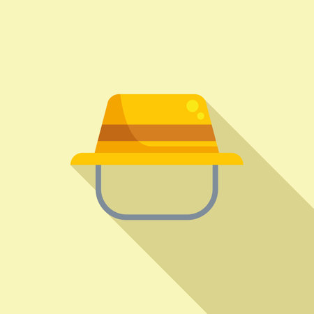 Camp hat icon flat vector. Trip compass. Activity extremeのイラスト素材