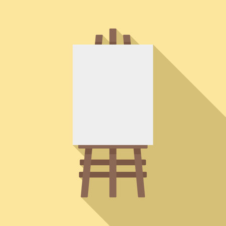Wood easel icon. Flat illustration of wood easel icon for web designの写真素材
