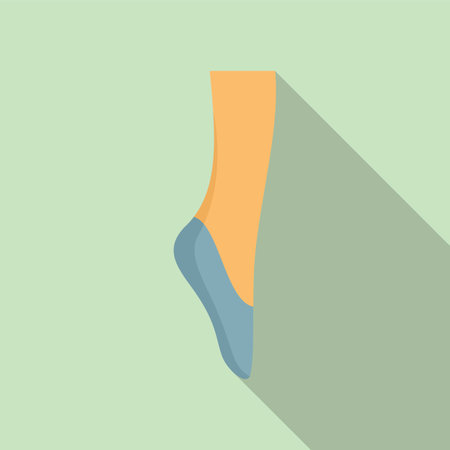 Ballerina foot icon flat . Ballet dancer. Dance woman footの写真素材