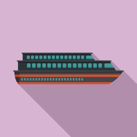 Tourism cruise icon. Flat illustration of tourism cruise icon for web designの写真素材