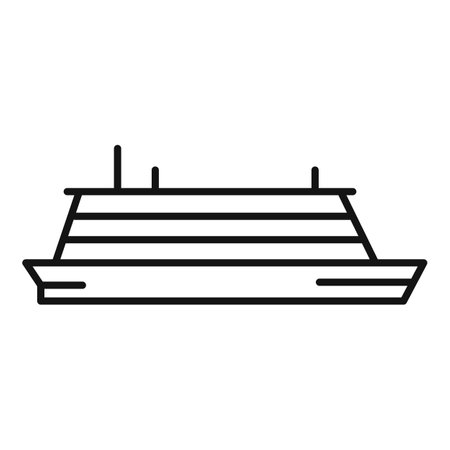 Water cruise icon. Outline water cruise icon for web design isolated on white backgroundの写真素材
