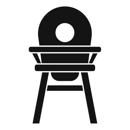 Childcare feeding chair icon. Simple illustration of childcare feeding chair icon for web design isolated on white backgroundの写真素材