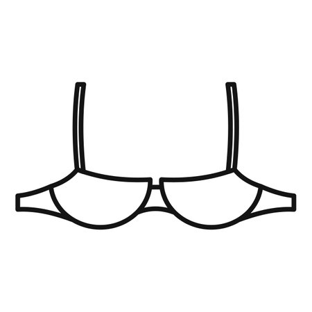 Thong bra icon. Outline thong bra icon for web design isolated on white backgroundの写真素材