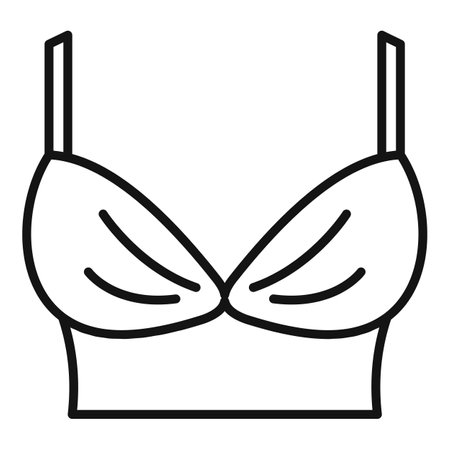 Lady bra icon. Outline lady bra icon for web design isolated on white backgroundの写真素材