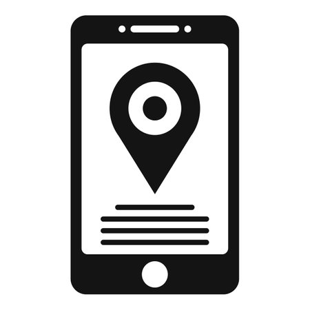 Hunting phone location icon. Simple illustration of hunting phone location icon for web design isolated on white backgroundの写真素材
