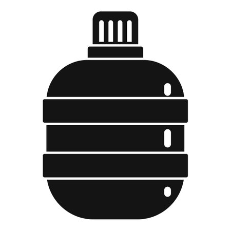 Safari hunting water flask icon. Simple illustration of safari hunting water flask icon for web design isolated on white backgroundの写真素材