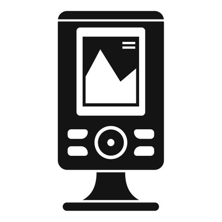 Fishfinder echo sounder icon. Simple illustration of fishfinder echo sounder icon for web design isolated on white backgroundの写真素材