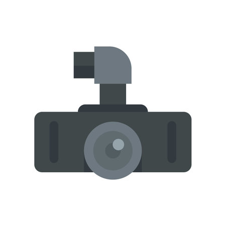 Hd dvr recorder icon. Flat illustration of hd dvr recorder icon isolated on white backgroundの写真素材