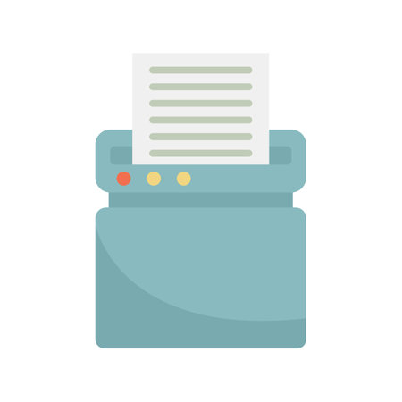 Safety shredder icon. Flat illustration of safety shredder icon isolated on white backgroundの写真素材
