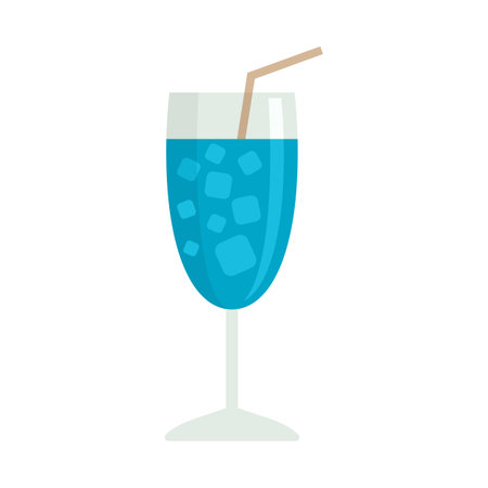 Marine cocktail icon. Flat illustration of marine cocktail icon isolated on white backgroundの写真素材