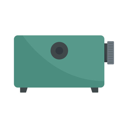 Film projector equipment icon. Flat illustration of film projector equipment icon isolated on white backgroundの写真素材