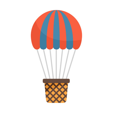 Travel air balloon icon. Flat illustration of travel air balloon icon isolated on white backgroundの写真素材