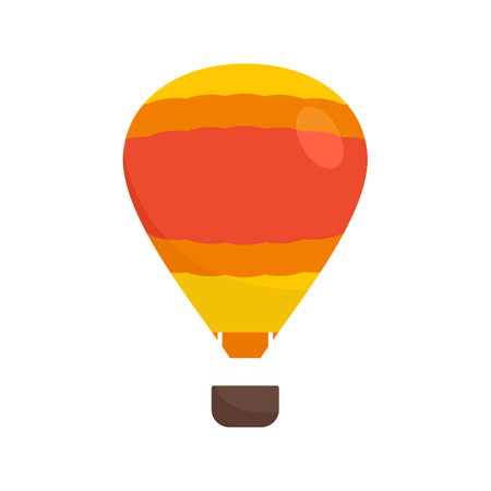 Adventure air balloon icon. Flat illustration of adventure air balloon icon isolated on white backgroundの写真素材