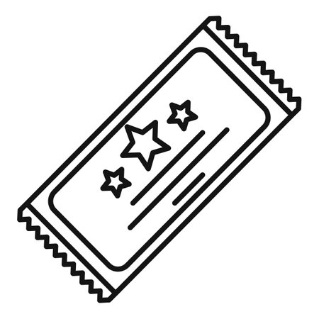 Duty free chocolate icon. Outline duty free chocolate icon for web design isolated on white backgroundの写真素材
