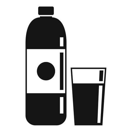 Room service water bottle icon. Simple illustration of room service water bottle icon for web design isolated on white backgroundの写真素材