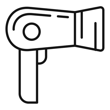 Hair dryer icon. Outline hair dryer icon for web design isolated on white backgroundの写真素材