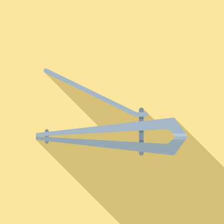 Polish nail cutter icon. Flat illustration of polish nail cutter icon for web designの写真素材