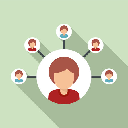 Sociology person scheme icon. Flat illustration of sociology person scheme icon for web designの写真素材