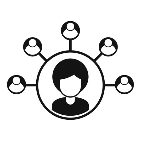 Sociology person scheme icon. Simple illustration of sociology person scheme icon for web design isolated on white backgroundの写真素材