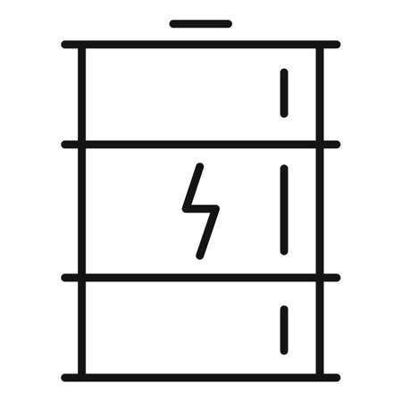Eco barrel energy icon. Outline eco barrel energy icon for web design isolated on white backgroundの写真素材